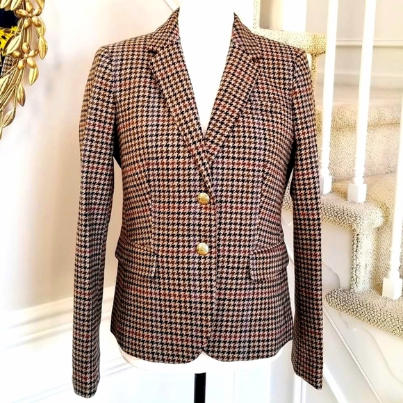🆕️ J CREW Houndstooth Schoolboy Blazer Jacket - Picture 7 of 7
